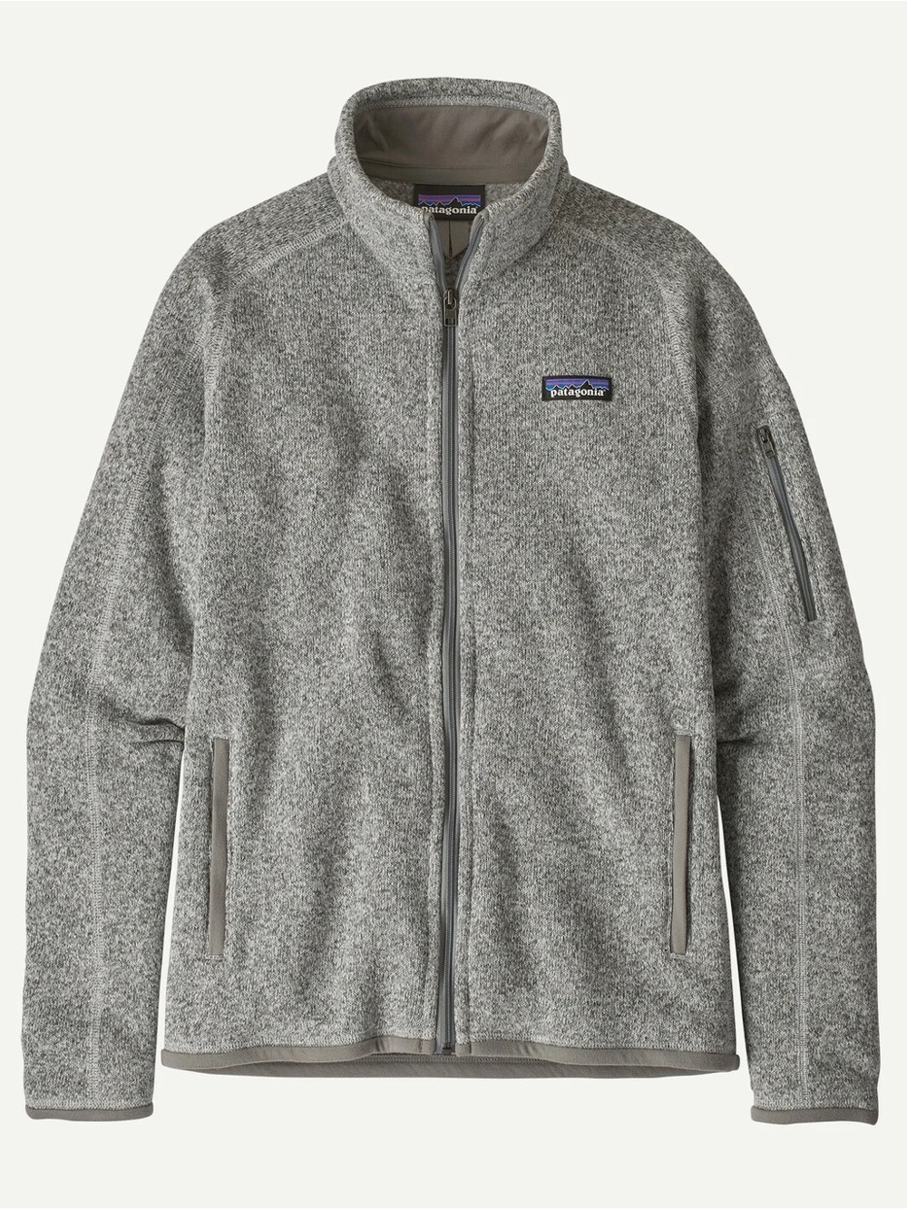 Patagonia Light Gray Women's Full-Zip Teddy Fleece Jacket